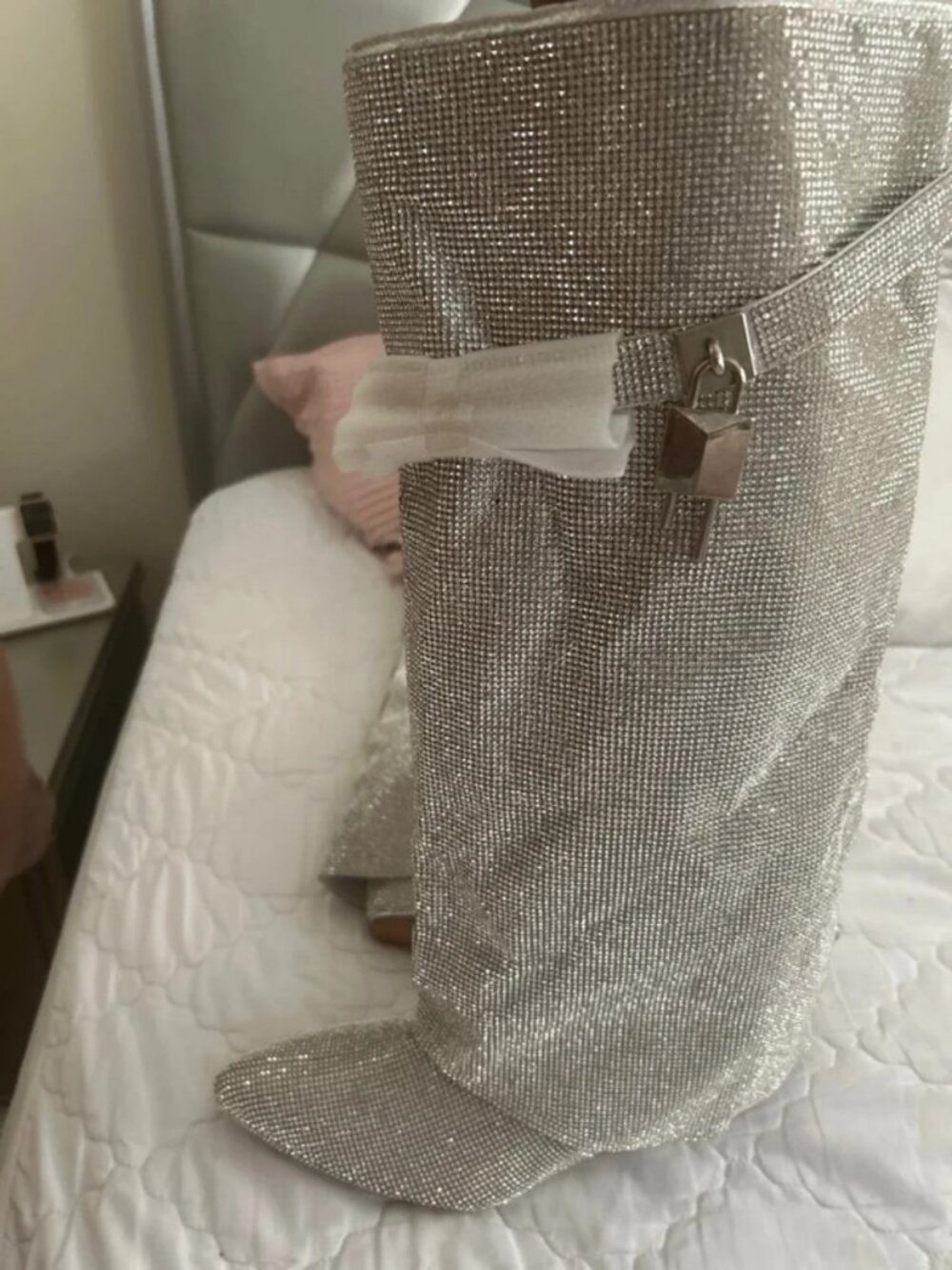 Silver Rhinestone Boots - Picture 5 of 5